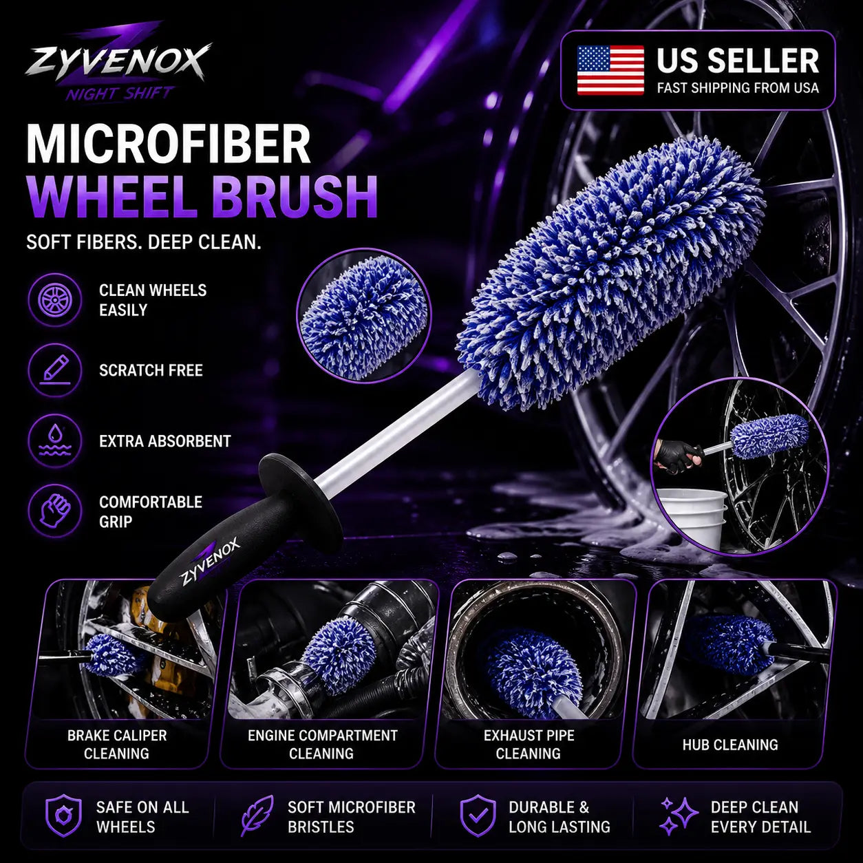 Zyvenox Nightshift Wheel Brush Zyvenox NightShift